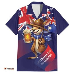 Australia Day Kangaroo Flag Hawaiian Shirt Aussie Aussie Aussie Oi Oi Oi LT9