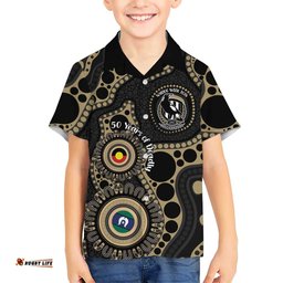 Collingwood NAIDOC Week 2026 Personalised Hawaiian Shirt 50 Years of Deadly Aboriginal Art LT14