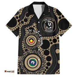 Collingwood NAIDOC Week 2026 Personalised Hawaiian Shirt 50 Years of Deadly Aboriginal Art LT14