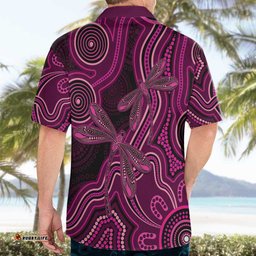 Australia Breast Cancer Awareness Hawaiian Shirt Pink Dragonflies Aboriginal Art LT14