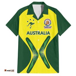 Custom Australia Cricket Spirit 2026 Hawaiian Shirt World T20 Edition LT9
