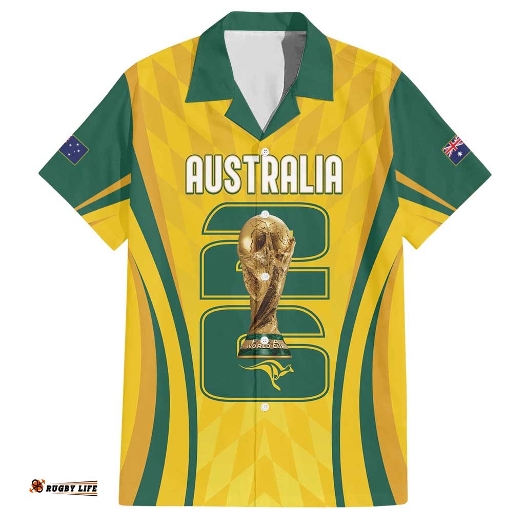 Australia Socceroos Custom Hawaiian Shirt 2026 Forever Golden LT7
