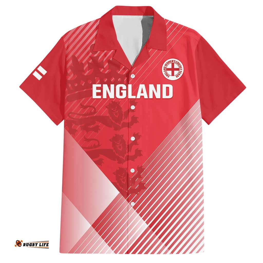 Custom England Cricket Hawaiian Shirt Go Champions Sporty Style LT14