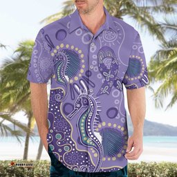Australia Epilepsy Awareness Hawaiian Shirt Aboriginal Purple Ribbon with Seahorse LT7