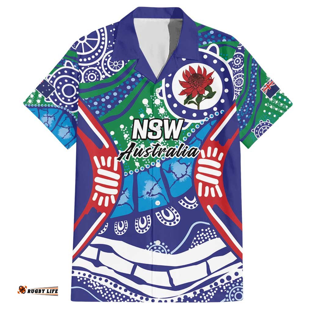 Australia New South Wales Hawaiian Shirt NSW Orta Recens Quam Pura Nites LT9