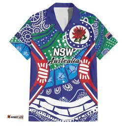 Australia New South Wales Hawaiian Shirt NSW Orta Recens Quam Pura Nites LT9