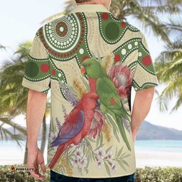 Australia Moluccan Eclectus Hawaiian Shirt Australian Native Flowers Indigenous Art LT14