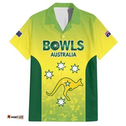 Australian Kangaroo Lawn Bowls Custom Hawaiian Shirt Aussie Minimalist Style LT9