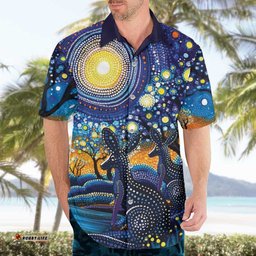 Australian Night Sky Landscape Hawaiian Shirt Aboriginal Dreamtime Story LT9