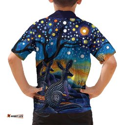 Australian Night Sky Landscape Hawaiian Shirt Aboriginal Dreamtime Story LT9
