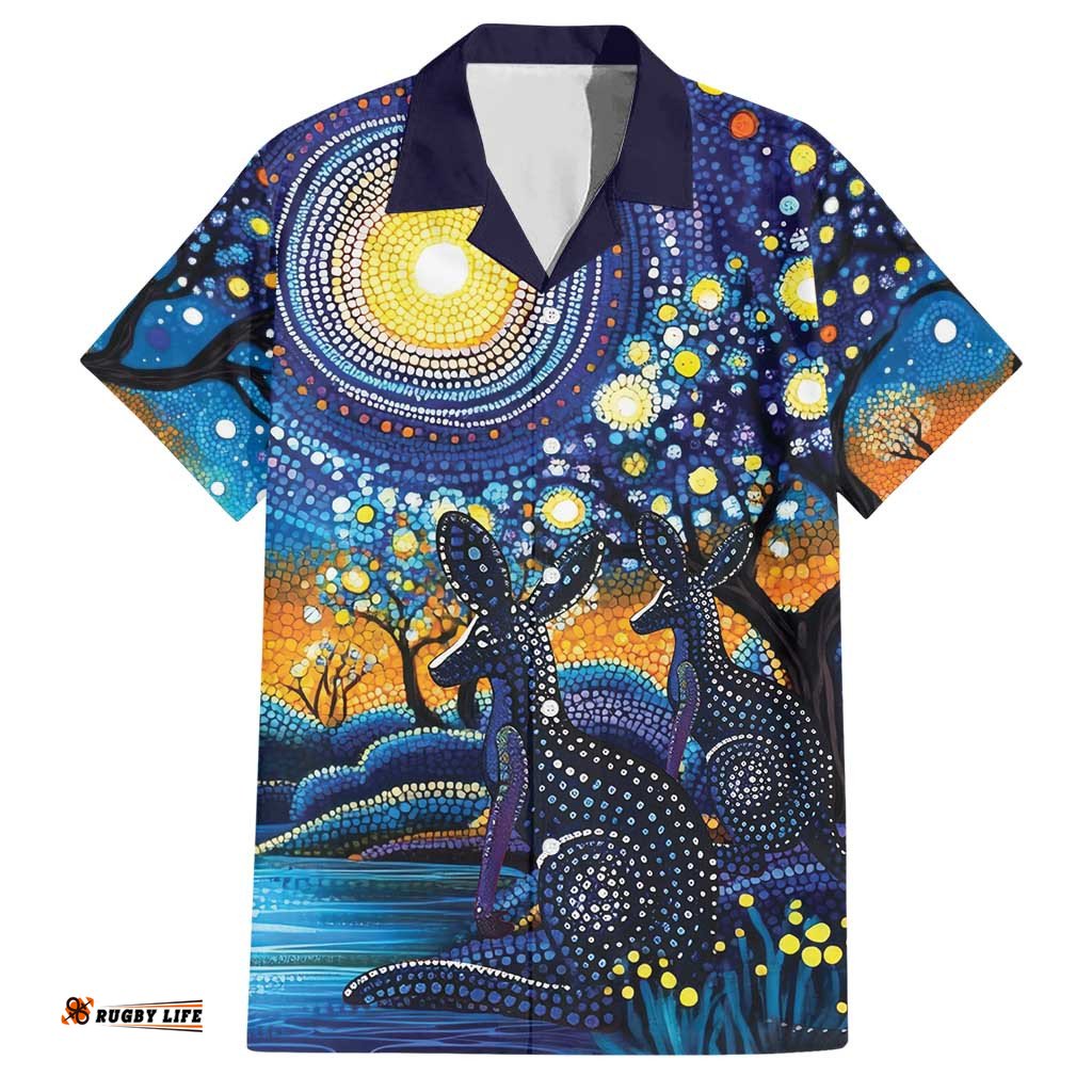 Australian Night Sky Landscape Hawaiian Shirt Aboriginal Dreamtime Story LT9