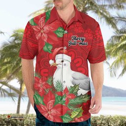 Australian Silver Gull Hawaiian Shirt Aboriginal Inspired Christmas LT9