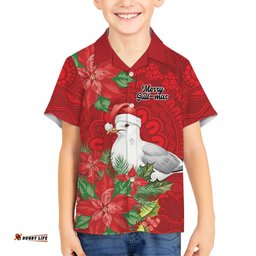 Australian Silver Gull Hawaiian Shirt Aboriginal Inspired Christmas LT9