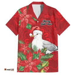Australian Silver Gull Hawaiian Shirt Aboriginal Inspired Christmas LT9