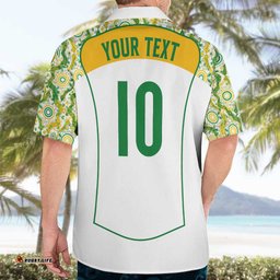 Custom Australia Football Hawaiian Shirt Aboriginal Pattern Sporty Style-White Color LT03
