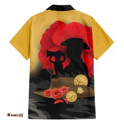 Australia Two-up Pennies ANZAC Day Hawaiian Shirt Slouch Hat Last Post With Poppy LT14