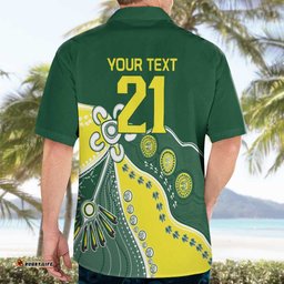 Custom Cricket Aussie Pride Hawaiian Shirt Indigenous Inspired LT9
