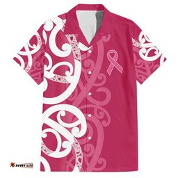 Breast Cancer Awareness Maori Hawaiian Shirt Koru Kowhaiwhai LT7