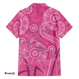 Australia Indigenous Pink Month Hawaiian Shirt Breast Cancer Aboriginal Dragonflies Ribbon LT14