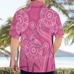 Australia Indigenous Pink Month Hawaiian Shirt Breast Cancer Aboriginal Dragonflies Ribbon LT14