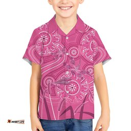 Australia Indigenous Pink Month Hawaiian Shirt Breast Cancer Aboriginal Dragonflies Ribbon LT14
