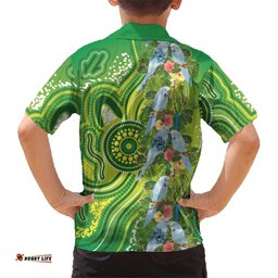 Budgerigar Australia Hawaiian Shirt Aussie Common Parakeet Indigenous Art LT14