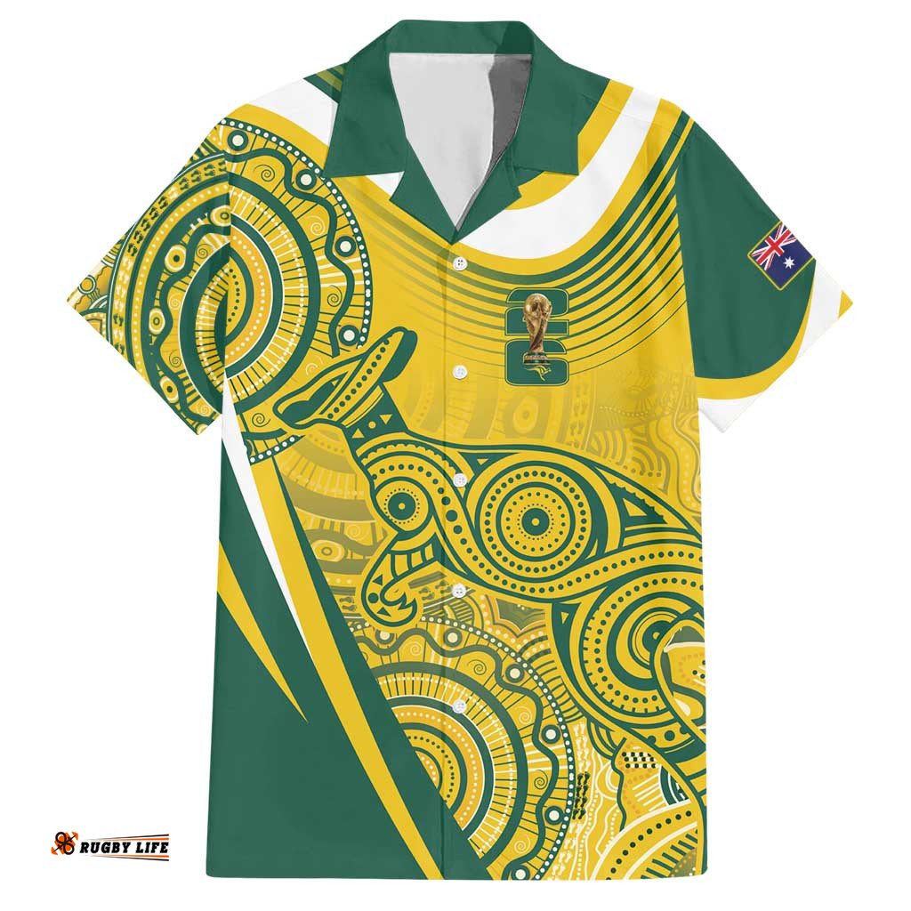 Australia Custom Indigenous Hawaiian Shirt WC2026 Socceroos Aboriginal Arts LT7