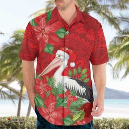 Australian Pelican Hawaiian Shirt Aboriginal Inspired Christmas LT9