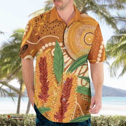 Australia Bottlebrush Hawaiian Shirt Callistemon Aussie Native Flowers Indigenous Art LT14