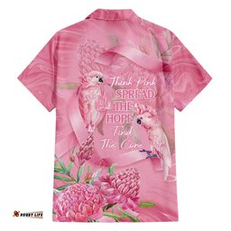Australia Breast Cancer Awareness Hawaiian Shirt Think Pink Cockatoos Ribbon LT14