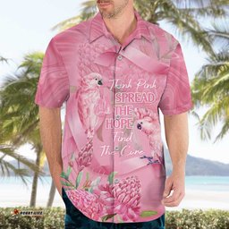 Australia Breast Cancer Awareness Hawaiian Shirt Think Pink Cockatoos Ribbon LT14