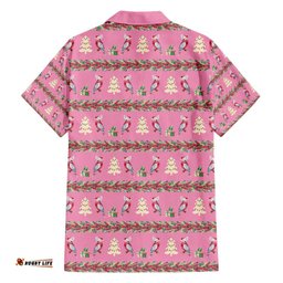 Australia Pink Galah Christmas Hawaiian Shirt Eolophus Roseicapilla Bottlebrush Seamless LT14