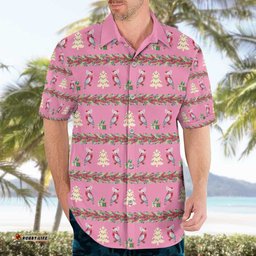 Australia Pink Galah Christmas Hawaiian Shirt Eolophus Roseicapilla Bottlebrush Seamless LT14