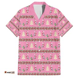 Australia Pink Galah Christmas Hawaiian Shirt Eolophus Roseicapilla Bottlebrush Seamless LT14