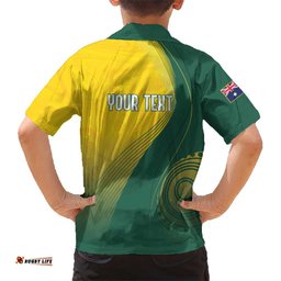 Australia Bowls Personalised Hawaiian Shirt Basic Marble Glaze - National Color LT7