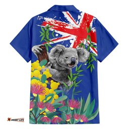 Australia Day Koala Hawaiian Shirt Aussie Aussie Aussie Oi Oi Oi Blue Color LT9