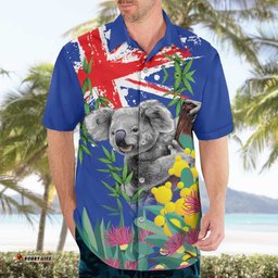 Australia Day Koala Hawaiian Shirt Aussie Aussie Aussie Oi Oi Oi Blue Color LT9