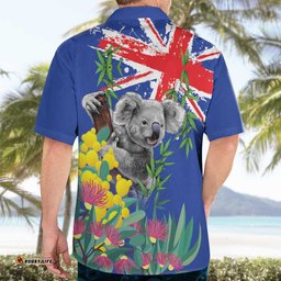 Australia Day Koala Hawaiian Shirt Aussie Aussie Aussie Oi Oi Oi Blue Color LT9