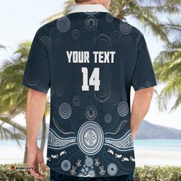 Custom Carlton Football Hawaiian Shirt Go Blues Aboriginal Art LT14