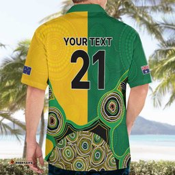 Custom Australia Cricket Spirit 2026 Hawaiian Shirt World T20 Edition - Aussie Color Aboriginal Motif LT9