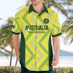 Custom Australia Socceroos 2025 Hawaiian Shirt Forever Golden LT01