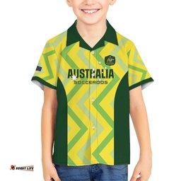 Custom Australia Socceroos 2025 Hawaiian Shirt Forever Golden LT01
