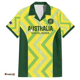 Custom Australia Socceroos 2025 Hawaiian Shirt Forever Golden LT01