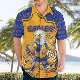 Custom Eagles Football Hawaiian Shirt Aboriginal Dot Art Pattern DT05