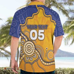 Custom Eagles Football Hawaiian Shirt Aboriginal Dot Art Pattern DT05