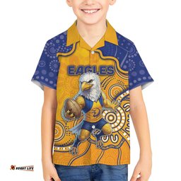 Custom Eagles Football Hawaiian Shirt Aboriginal Dot Art Pattern DT05
