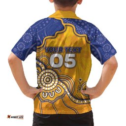 Custom Eagles Football Hawaiian Shirt Aboriginal Dot Art Pattern DT05