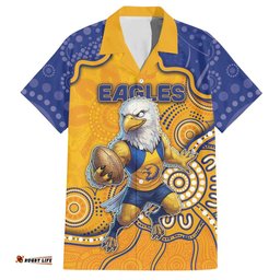 Custom Eagles Football Hawaiian Shirt Aboriginal Dot Art Pattern DT05
