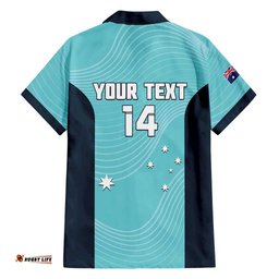 Custom Bowls Australia Hawaiian Shirt Teal Color Curve Sporty LT14