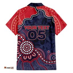 Custom Demons Football Hawaiian Shirt Aboriginal Dot Art Pattern DT05